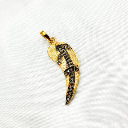 Shop Now Diamond Sterling Silver Leaf Pendant