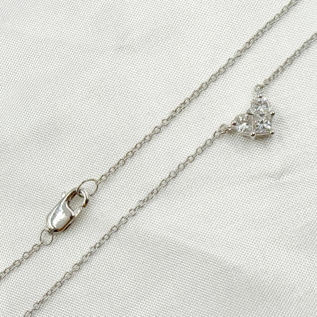 NFH71523. 14K Solid Gold Diamond Heart Shape Necklace