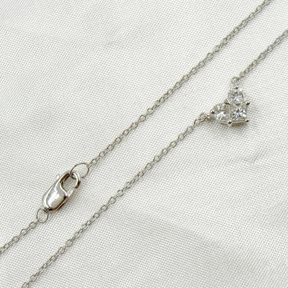 NFH71523. 14K Solid Gold Diamond Heart Shape Necklace