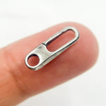 Load image into Gallery viewer, Light Oxidized 925 Sterling Silver Matt Oval Clasp. 1356LIGHTOX
