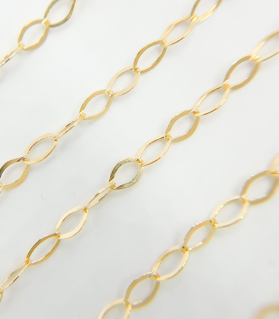 1091F. 14k Gold Filled Oval 5x3 mm Link Chain