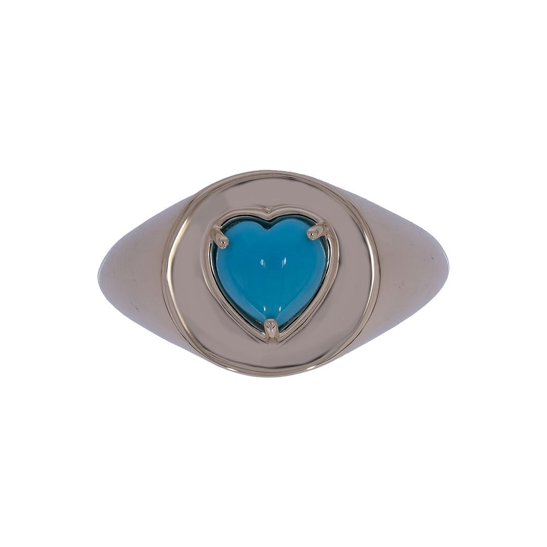CR97292TQ5. 14K Solid Gold Turquoise Ring