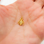 Load image into Gallery viewer, 14K Solid Gold Diamonds Circle Star Charm. GDP260
