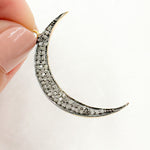 Load image into Gallery viewer, DP1004. Diamond Sterling Silver Moon Pendant
