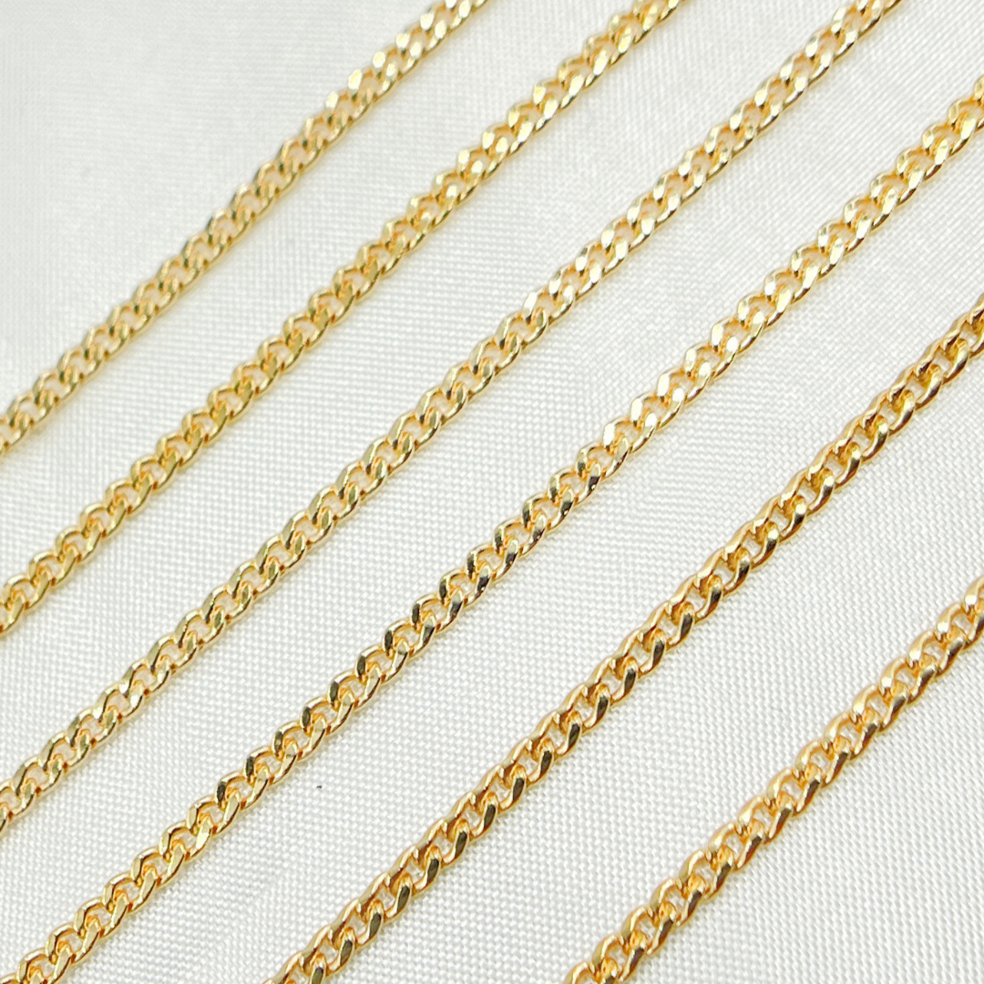 66HRGF. 14K Gold Filled Flat Curb Chain.