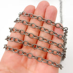 Load image into Gallery viewer, 184OX. Oxidized Sterling Silver Twisted Oval Link Chain
