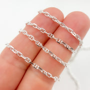Sterling Silver Diamond Cut Marina Chain