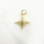 Load image into Gallery viewer, 14k Solid Gold Diamond Star Charm. GDP461
