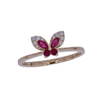 Load image into Gallery viewer, RFA19695RU. 14K Solid Gold Diamond and Ruby Ring