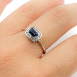 Load image into Gallery viewer, RN417572BS. 14K Solid Gold Diamond and Blue Sapphire Ring
