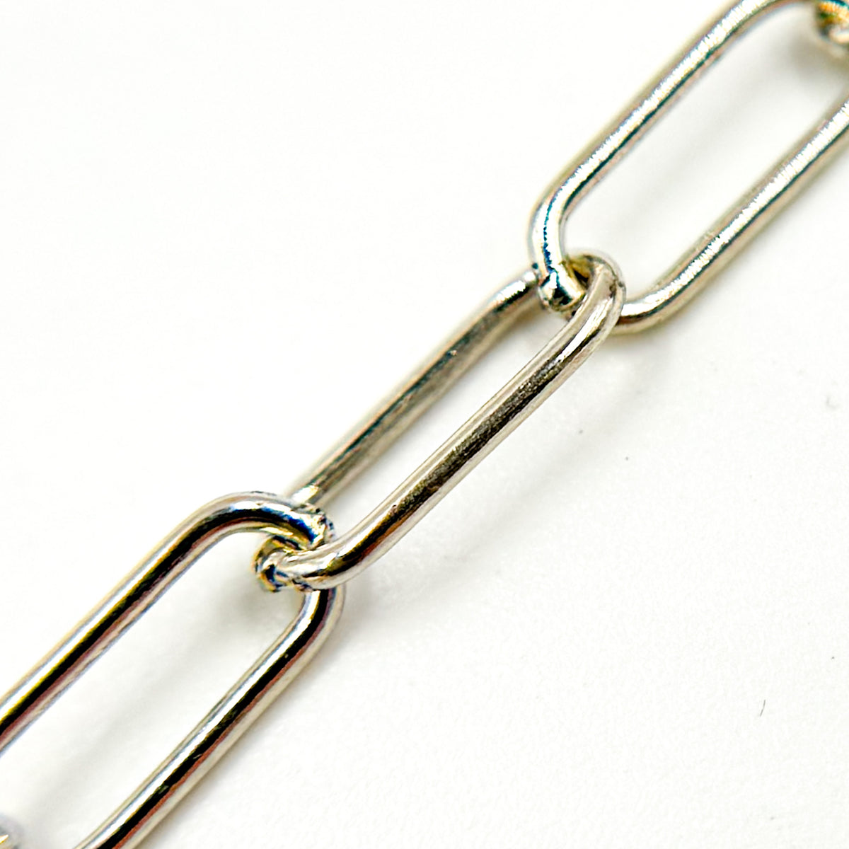 Oxidized Sterling Silver Round Paperclip Necklaces