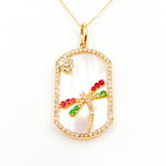 Load image into Gallery viewer, Shop Now Solid Gold Plaque Dragon-Fly Pendants
