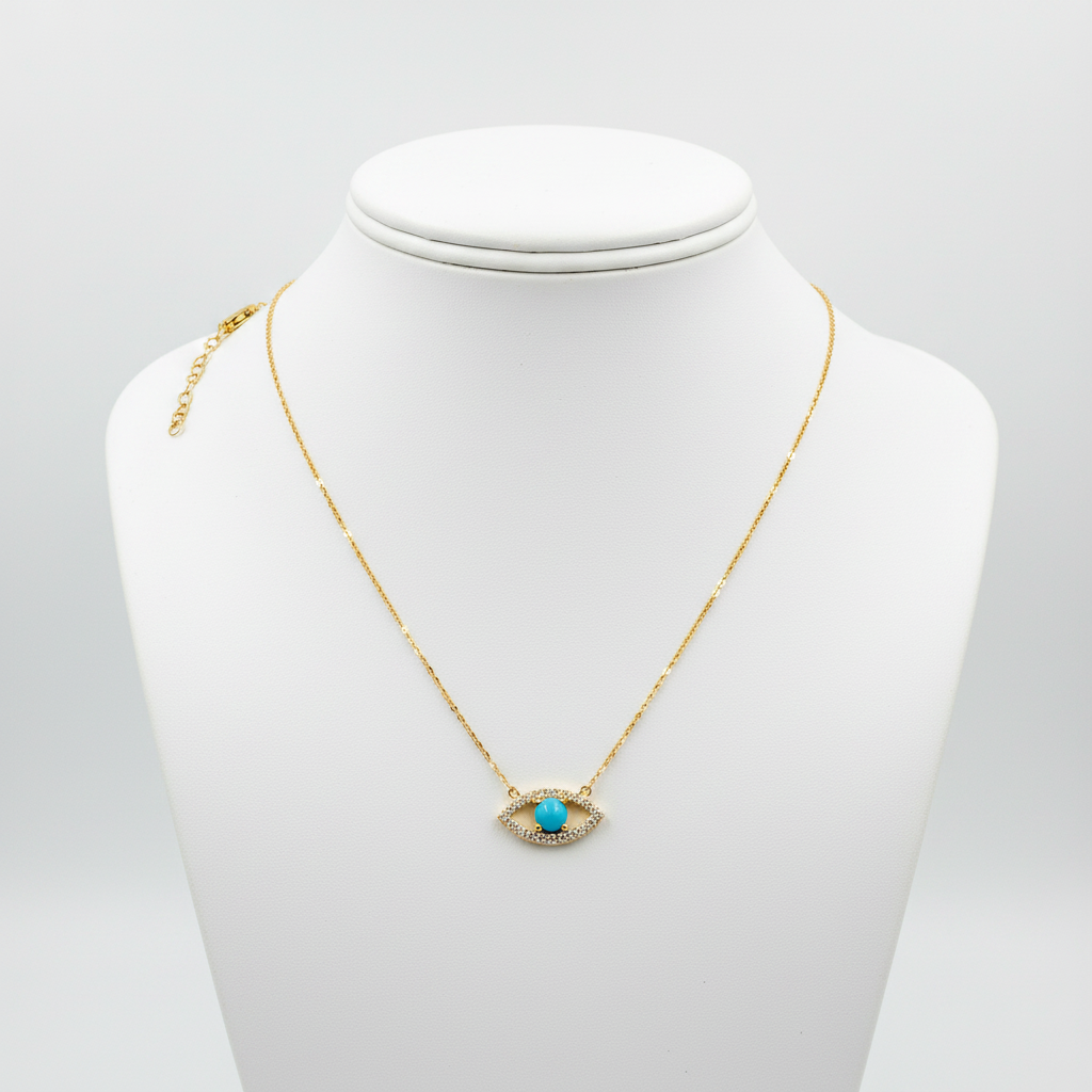 NFD72558. 14K Solid Gold Diamond and Gemstone Necklace