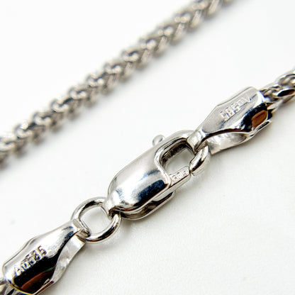 050FRDTL426WG. 14K White Solid Gold Franco Link Chain