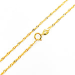 Load image into Gallery viewer, 14K Gold Singapore Chain
