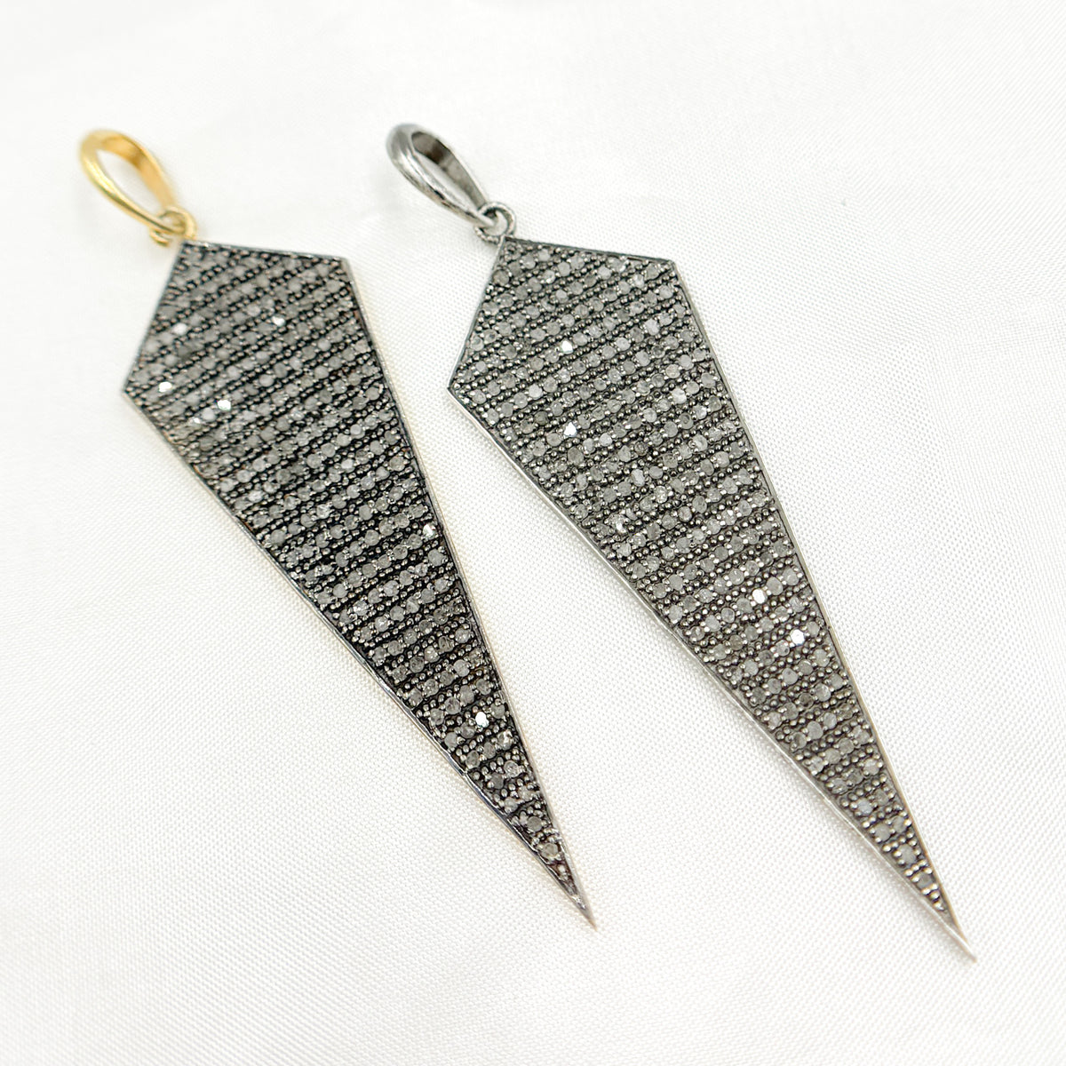 DP060. Diamond Sterling Silver Arrow Head Pendant