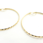 Load image into Gallery viewer, GER103. 14K Solid Gold Twisted Hoop Earrings
