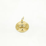 Load image into Gallery viewer, 14K Gold Evil Eye Charm with Diamonds and Gemstones. GDP549
