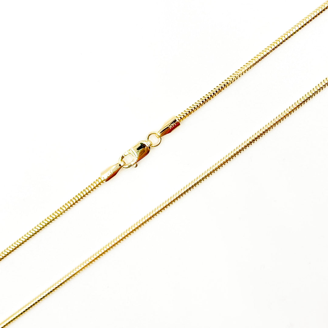 160CCTD. 14k Solid Yellow Gold Snake Necklace