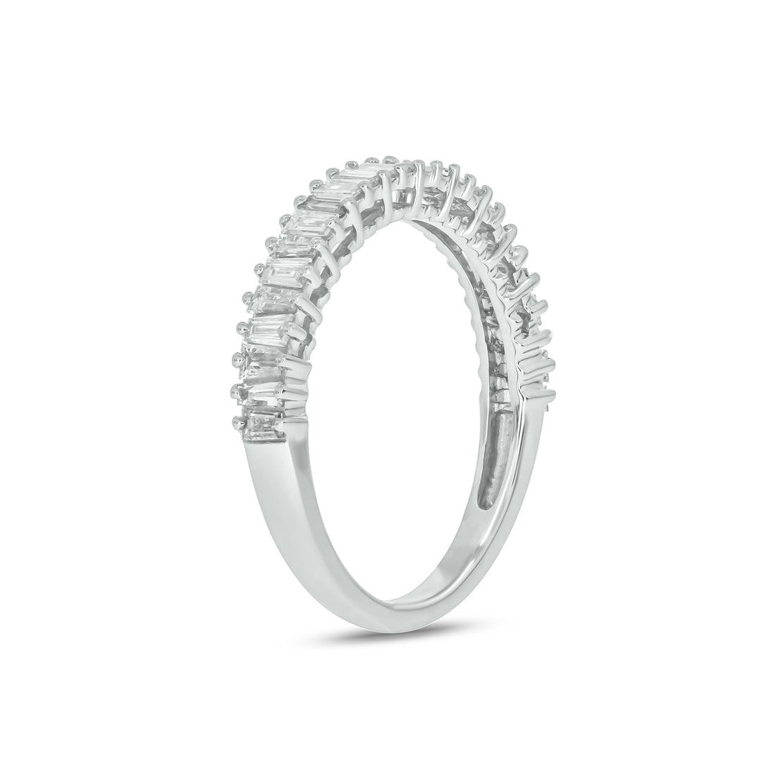14K Solid Gold Width Half Eternity Band Ring. RAG01393