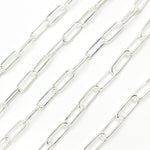 Load image into Gallery viewer, V7SS. Sterling Silver Smooth Paperclip Chain
