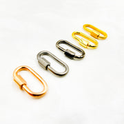 DC603. Sterling Silver Oval Carabiner Clasp