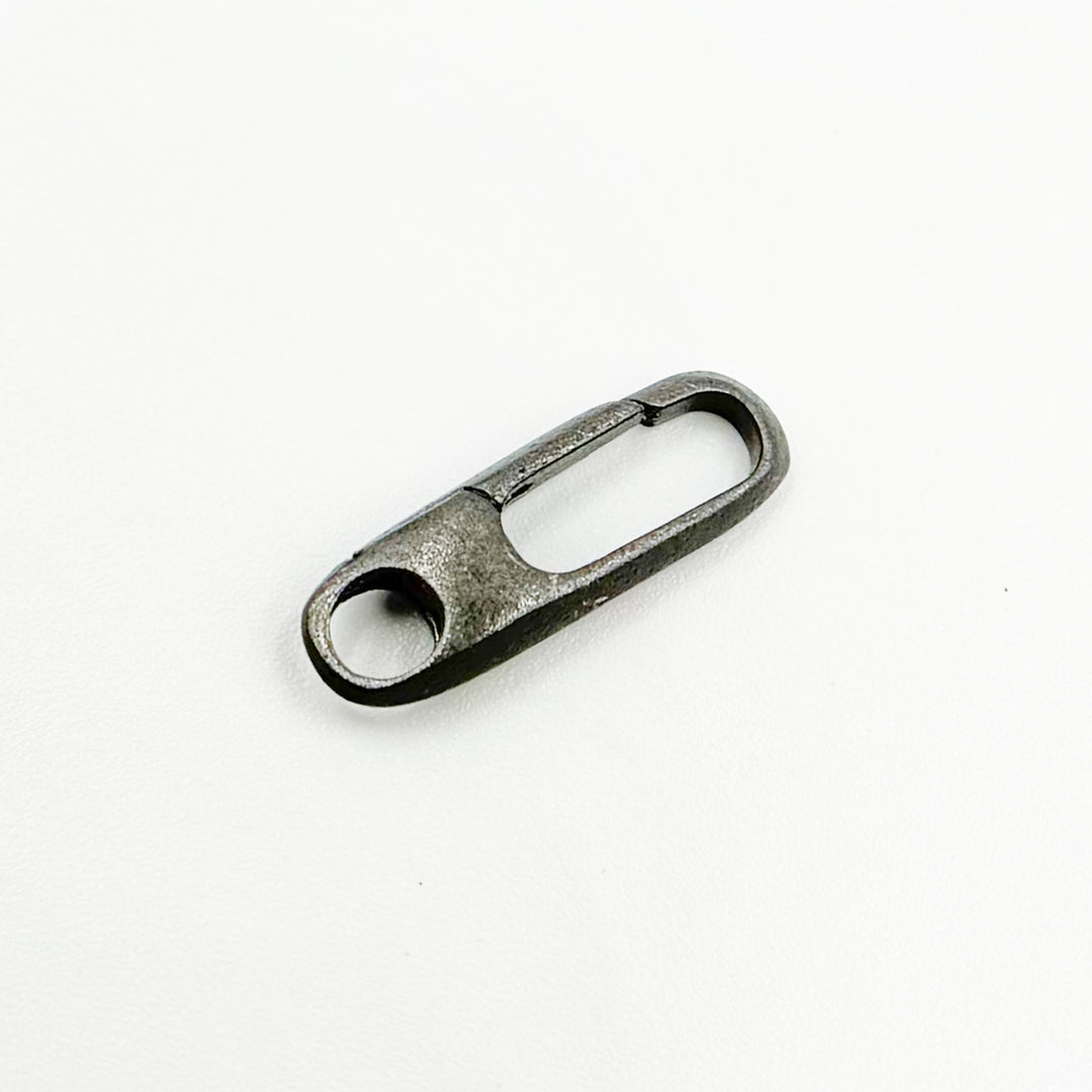 1356BRM. 15MM Black Rhodium Matt Sterling Silver Oval Clasp