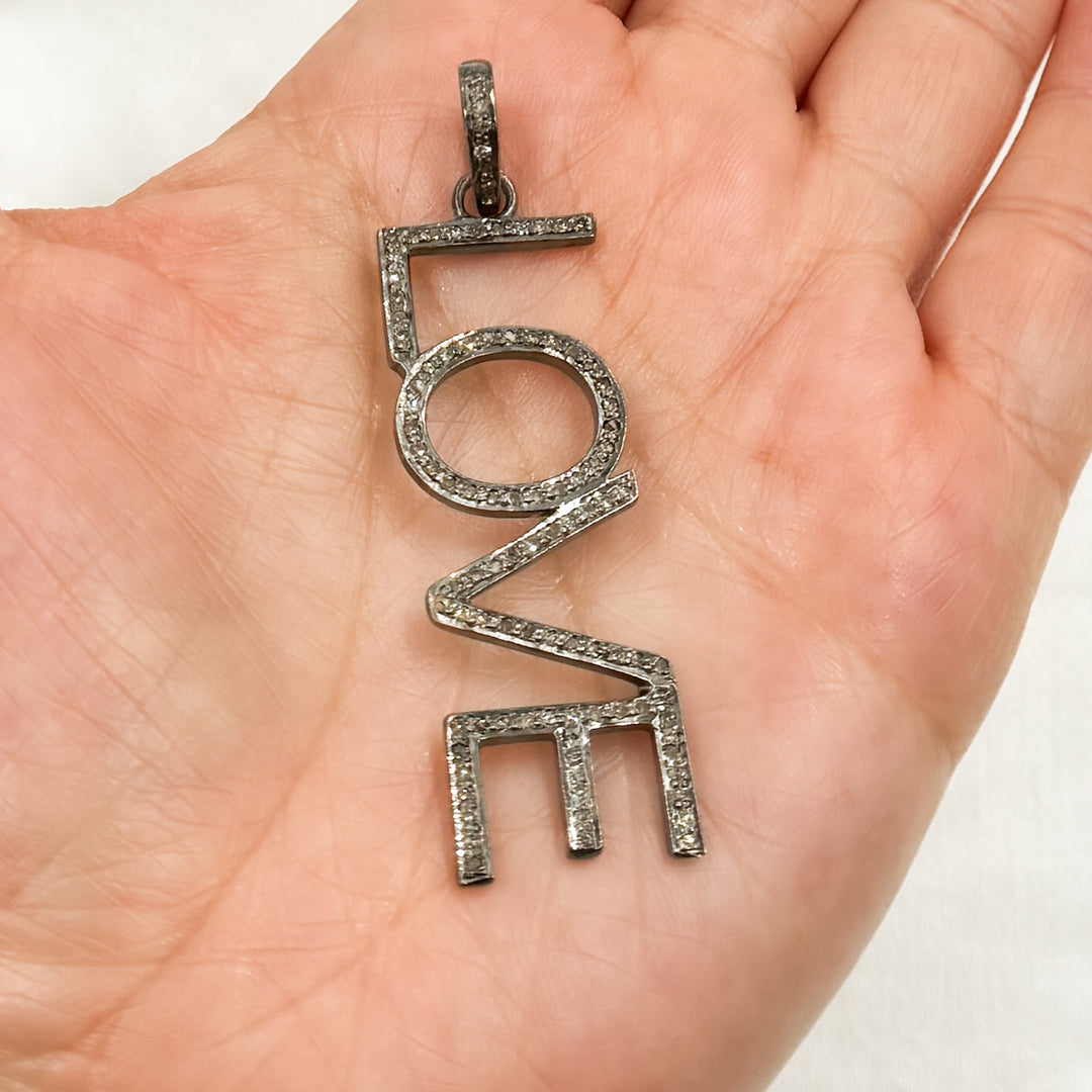 DP318. Diamond & Sterling Silver Love Pendant