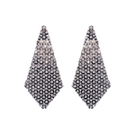 Load image into Gallery viewer, EFP54086. 14K Solid White Gold  Mesh Earrings with Diamonds