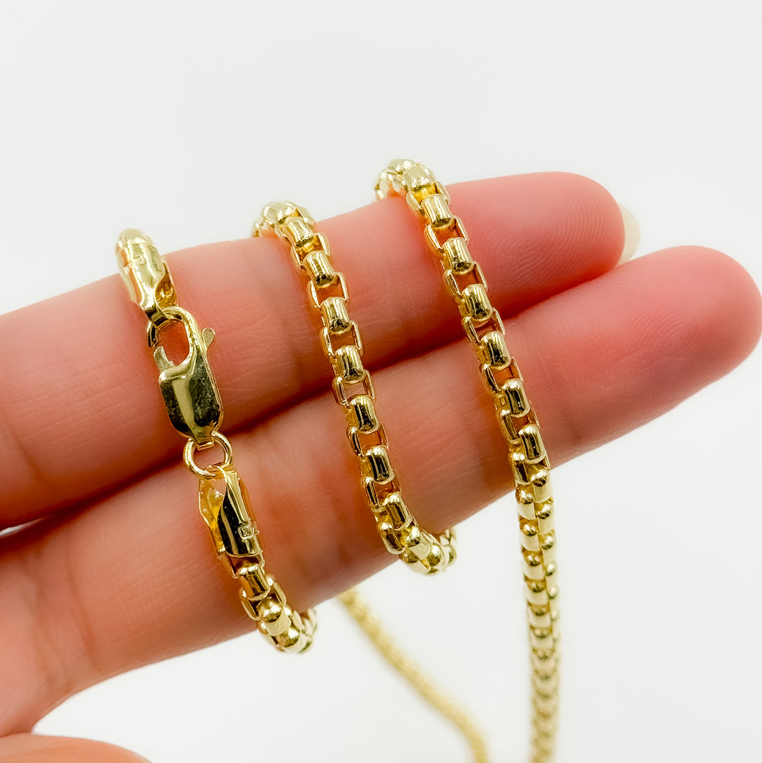 200HIV0934000. 14k Solid Yellow Gold Venetian Box Link Chain