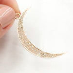 Load image into Gallery viewer, DP495. Diamond Sterling Silver Moon Pendant
