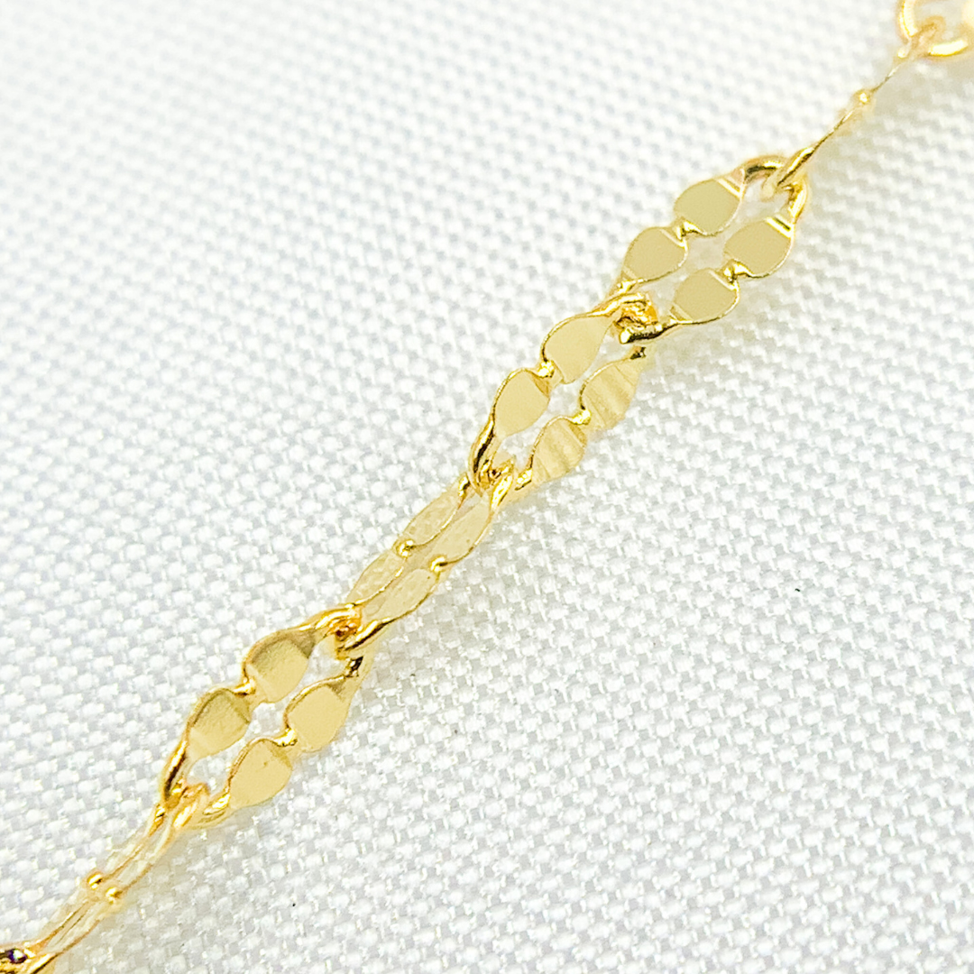 Z66GP. Gold Plated 925 Sterling Silver Designer Link Chain
