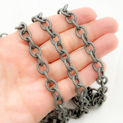 Sterling Silver Hammered Cable Chain