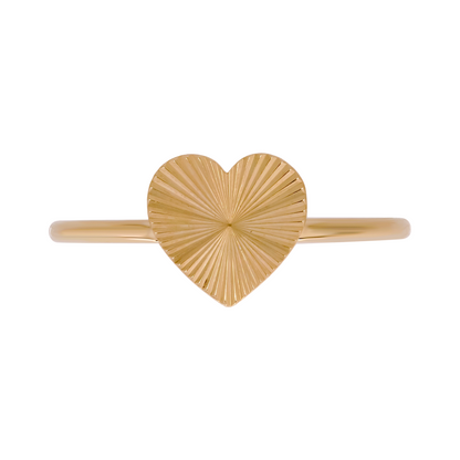 Solid Gold Heart Ring