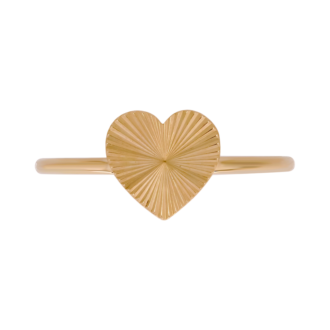 RFZ19023. 14k Solid Gold Heart Ring
