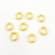 Gauge Gold Plated Sterling Silver Hammered Open Jump Ring