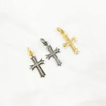 Load image into Gallery viewer, DC320. Diamond Sterling Silver Cross Pendant
