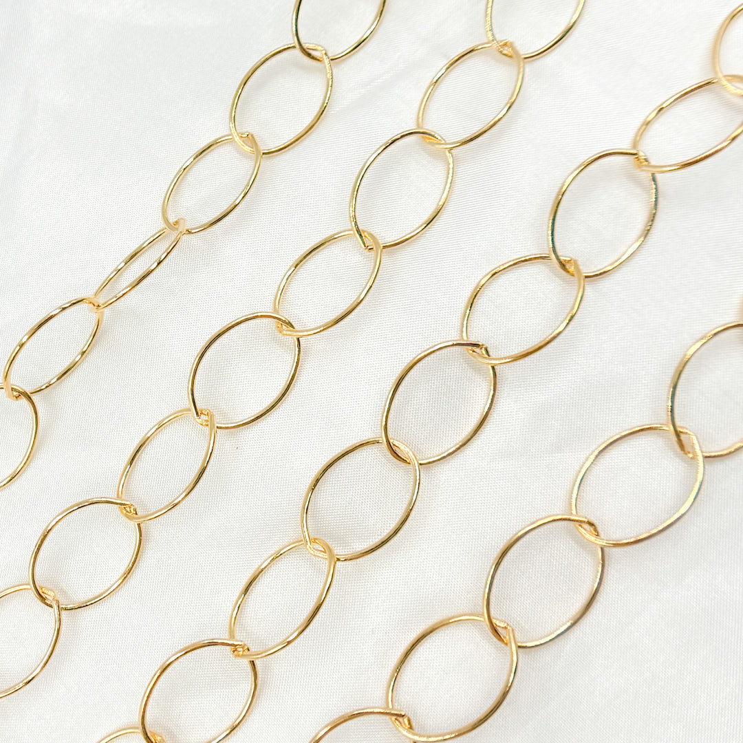 14k Gold Filled Smooth Oval Link Chain. 674