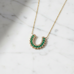 Load image into Gallery viewer, NFE72951EM. 18K Solid Gold Fancy Emerald Necklace