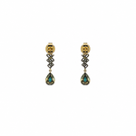Load image into Gallery viewer, ER414895. 14k Solid Gold Diamond and Gemstone Fancy Dangle Earrings