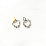 Load image into Gallery viewer, DC877. Diamond &amp; Sterling Silver Heart Charm
