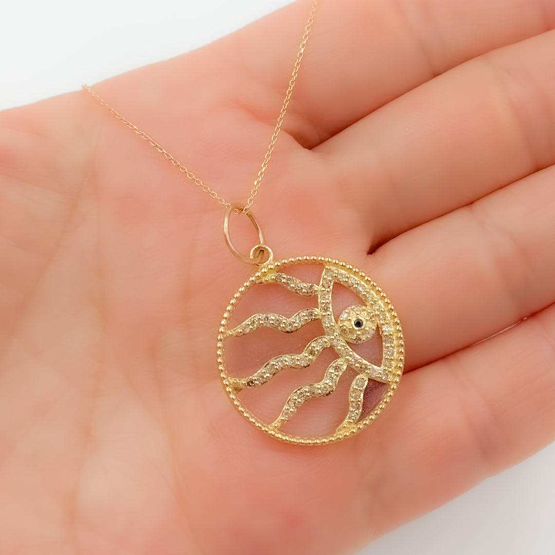 Buy Now 14K Gold Evil Eye Pendant