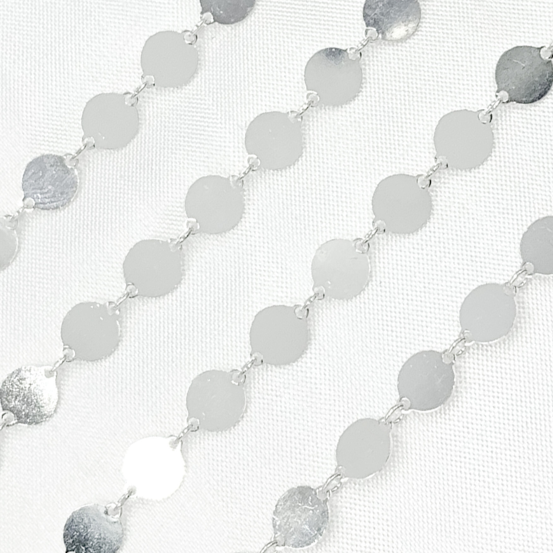 Sterling Silver Mirror Circle Link Chain