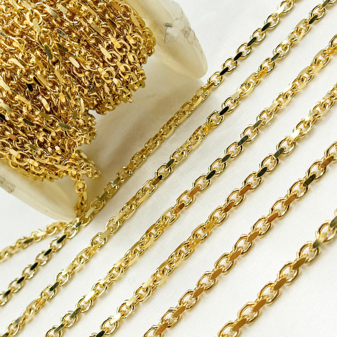 Y8GP. Gold Plated 925 Sterling Silver Box Link Chain