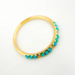 Load image into Gallery viewer, Shop 14K Solid Gold Diamond and Turquoise Band Ring
