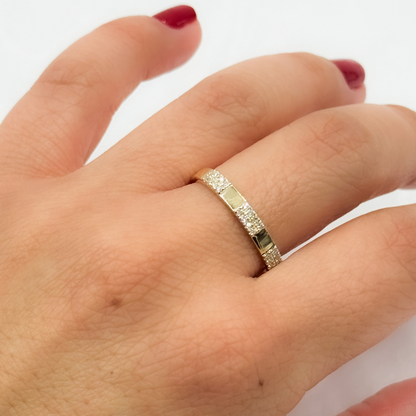 14k Solid Gold Diamond Ring