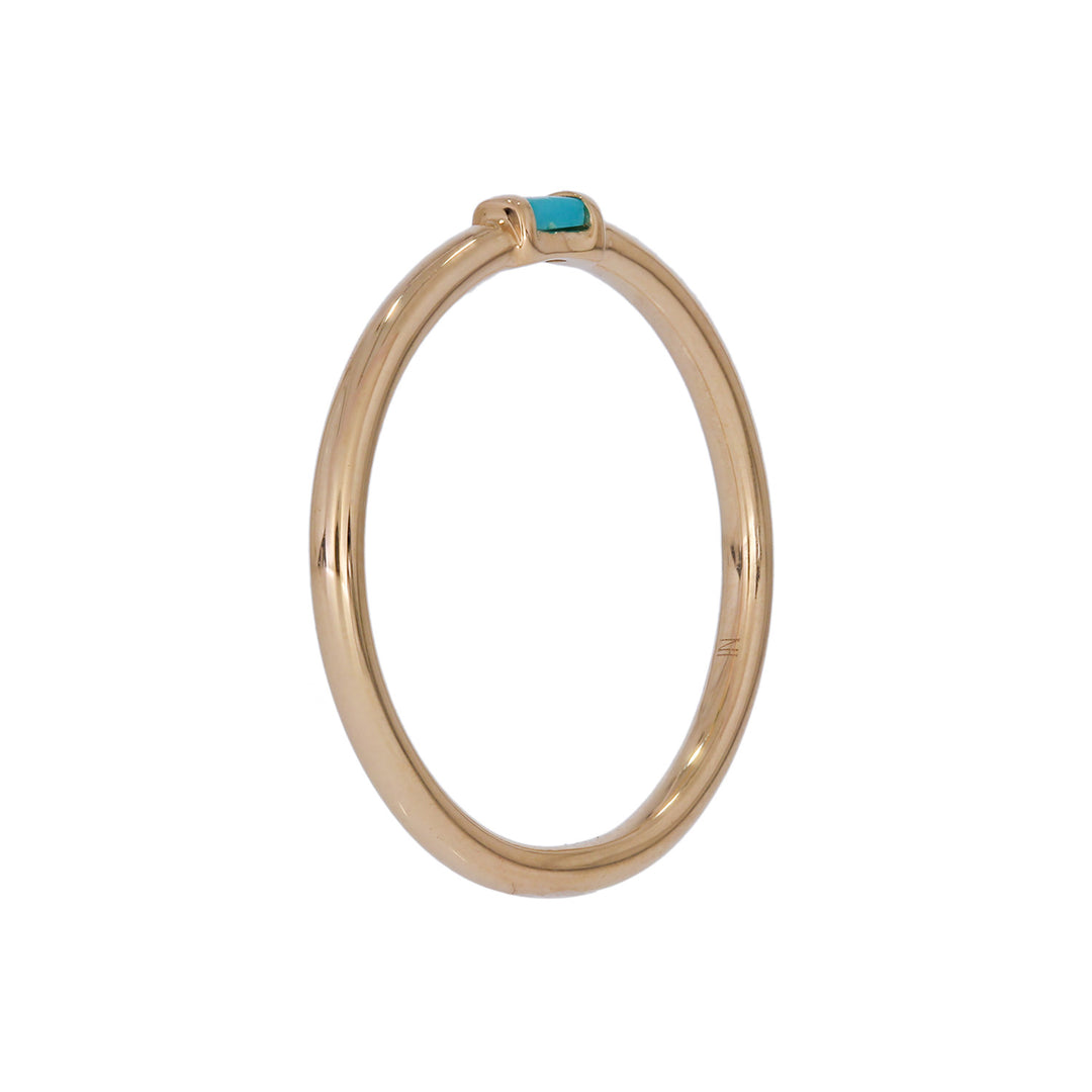 RAA01545. 14K Solid Yellow Gold Solo Baguette Ring