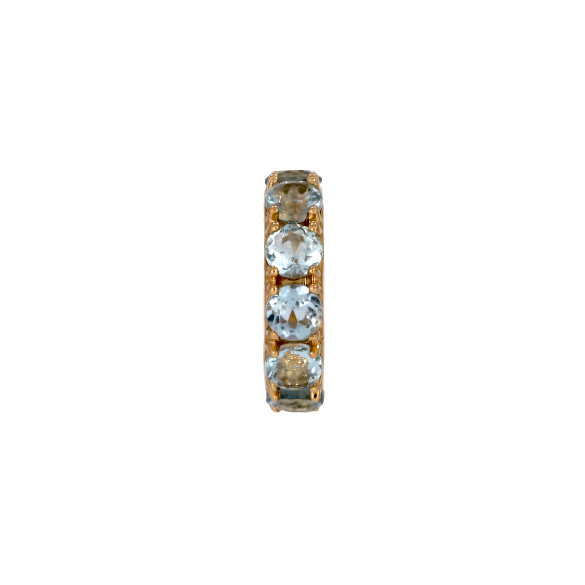 Gold Gemstone Round Ring Slider