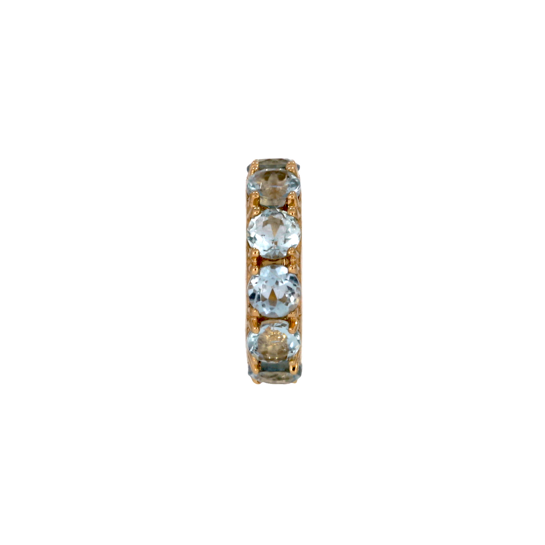 Gold Gemstone Round Ring Slider