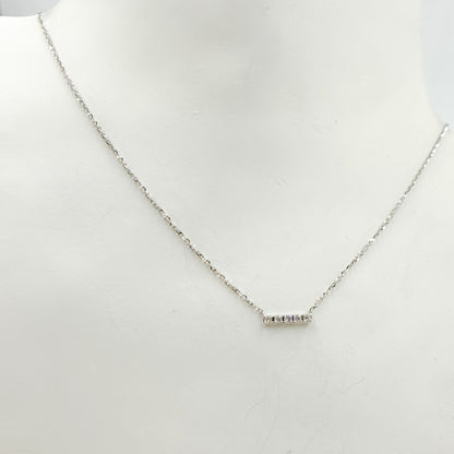 NT403711. 14K Solid Gold Diamond Bar Necklace